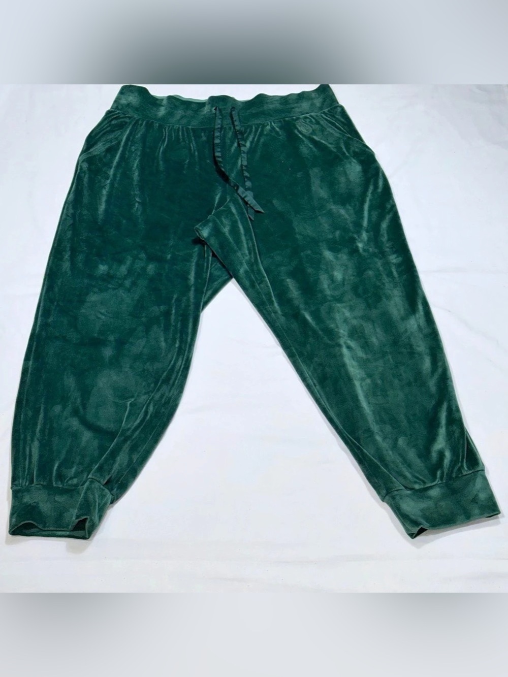 Victoria’s Secret Emerald Green Velour Joggers Women’s XL Y2K Lounge Pants O109